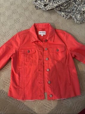 RAYE Bright Red Denim Jacket